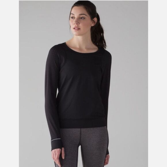 lululemon athletica Tops - Lululemon Women’s Run Long Sleeve 'Mind Over Miles' Shirt - Black - Size M